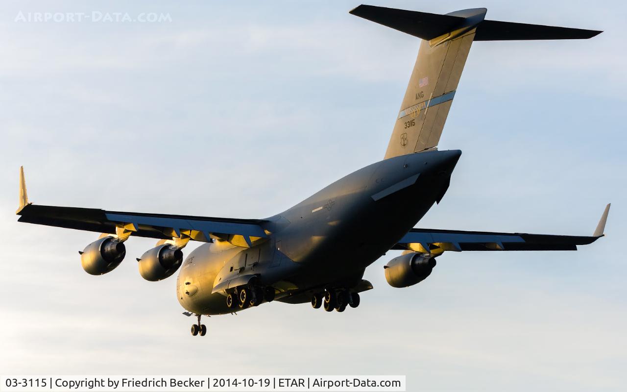 03-3115, 2003 Boeing C-17A Globemaster III C/N R-115, on final RW26