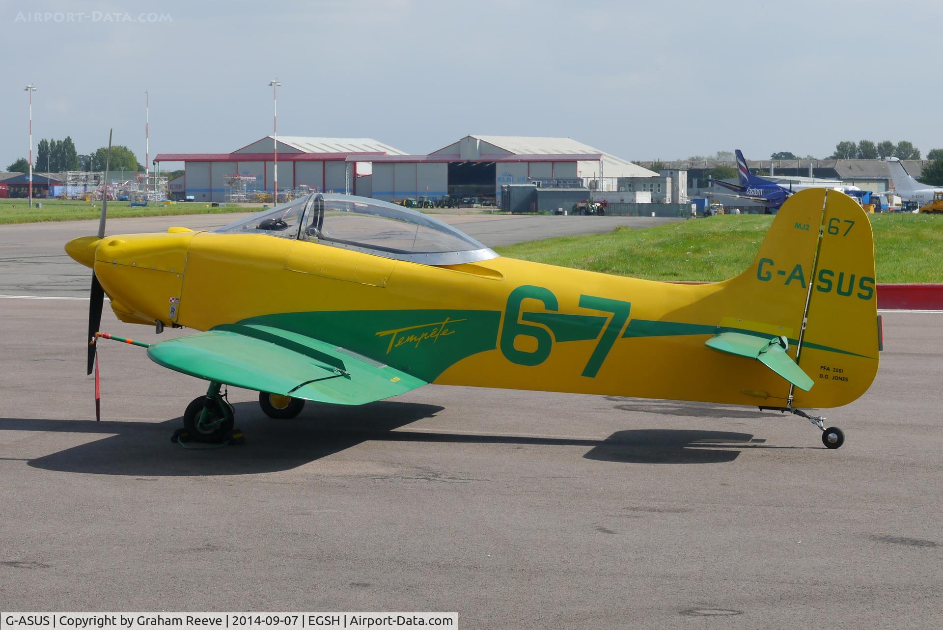 G-ASUS, 1967 Jurca MJ-2 Tempete C/N PFA 2001, Parked at Norwich.