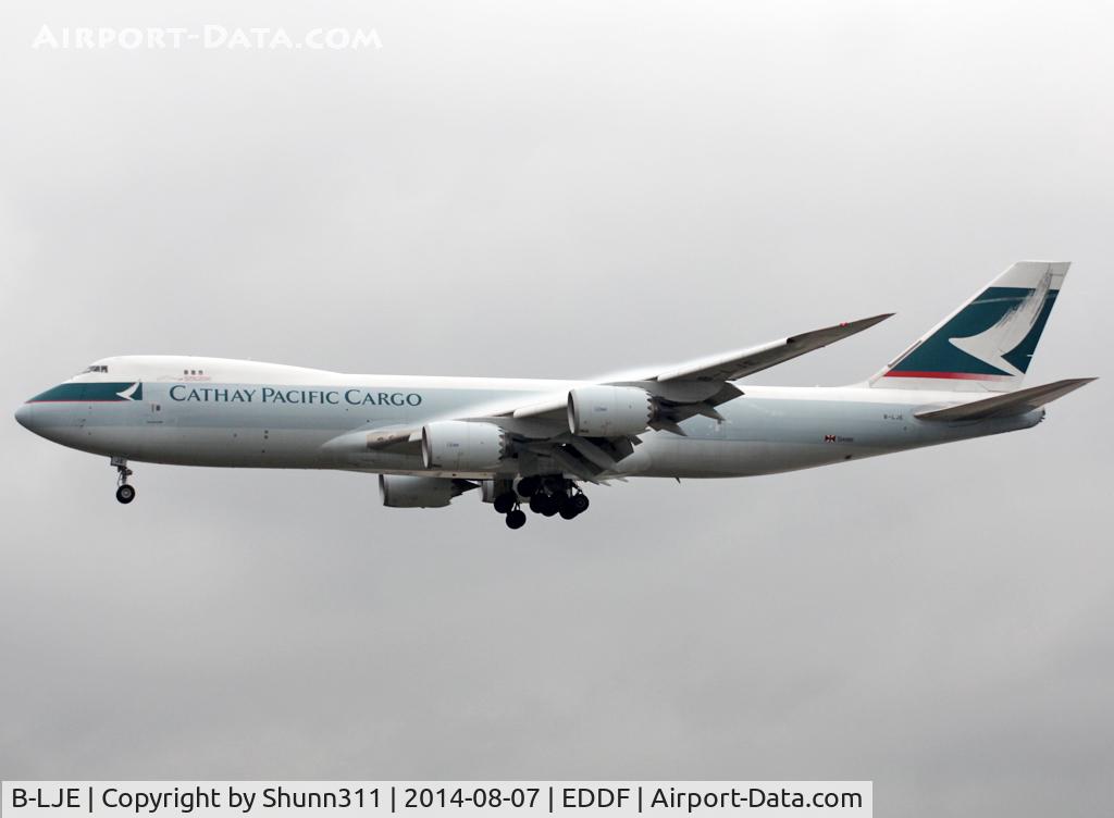 B-LJE, 2011 Boeing 747-867F/SCD C/N 39242, Landing rwy 25L