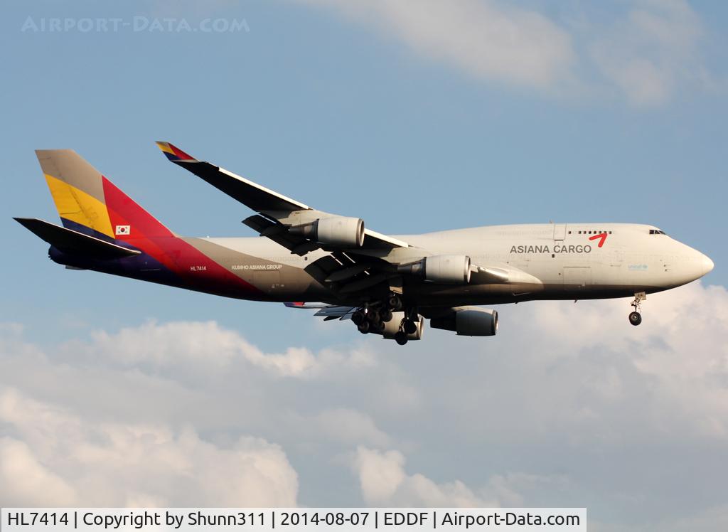 HL7414, 1991 Boeing 747-48EM(BDSF) C/N 25452, Landing rwy 25L