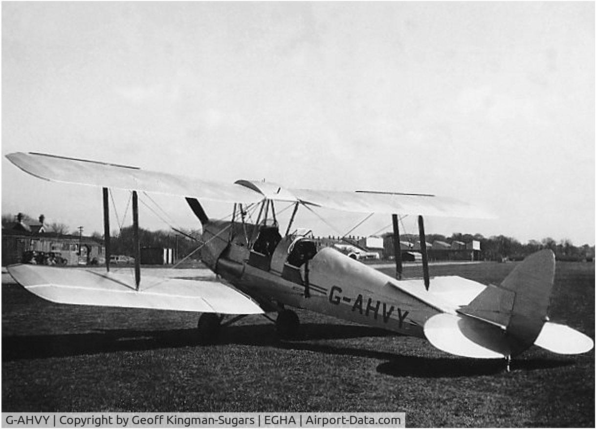 G-AHVY, 1943 De Havilland DH-82A Tiger Moth II C/N 83315, Taken at Christchurch, Hants (EGHA) - NOT Compton Abbas!