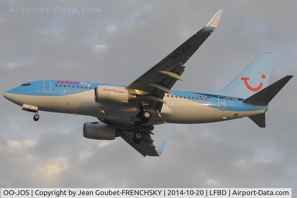 OO-JOS, 2008 Boeing 737-7K5 C/N 35282, JetairFly 1532 from Casablanca landing 23