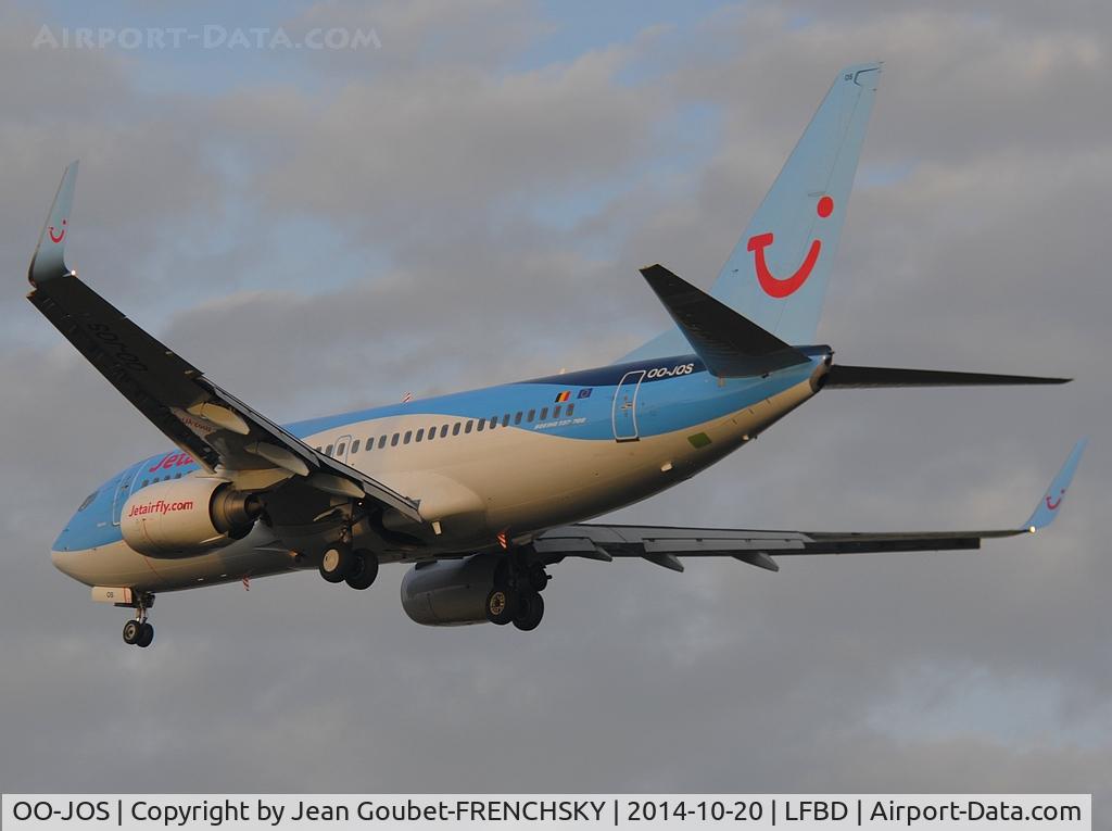OO-JOS, 2008 Boeing 737-7K5 C/N 35282, JetairFly 1532 from Casablanca landing 23