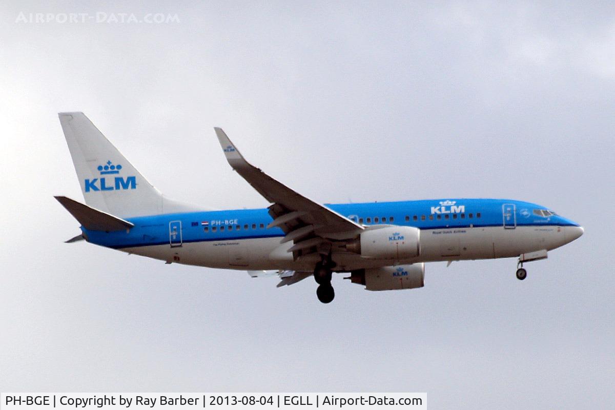 PH-BGE, 2008 Boeing 737-7K2 C/N 30371, Boeing 737-7K2 [30371] (KLM Royal Dutch Airlines) Home~G 04/08/2013. On approach 27L.