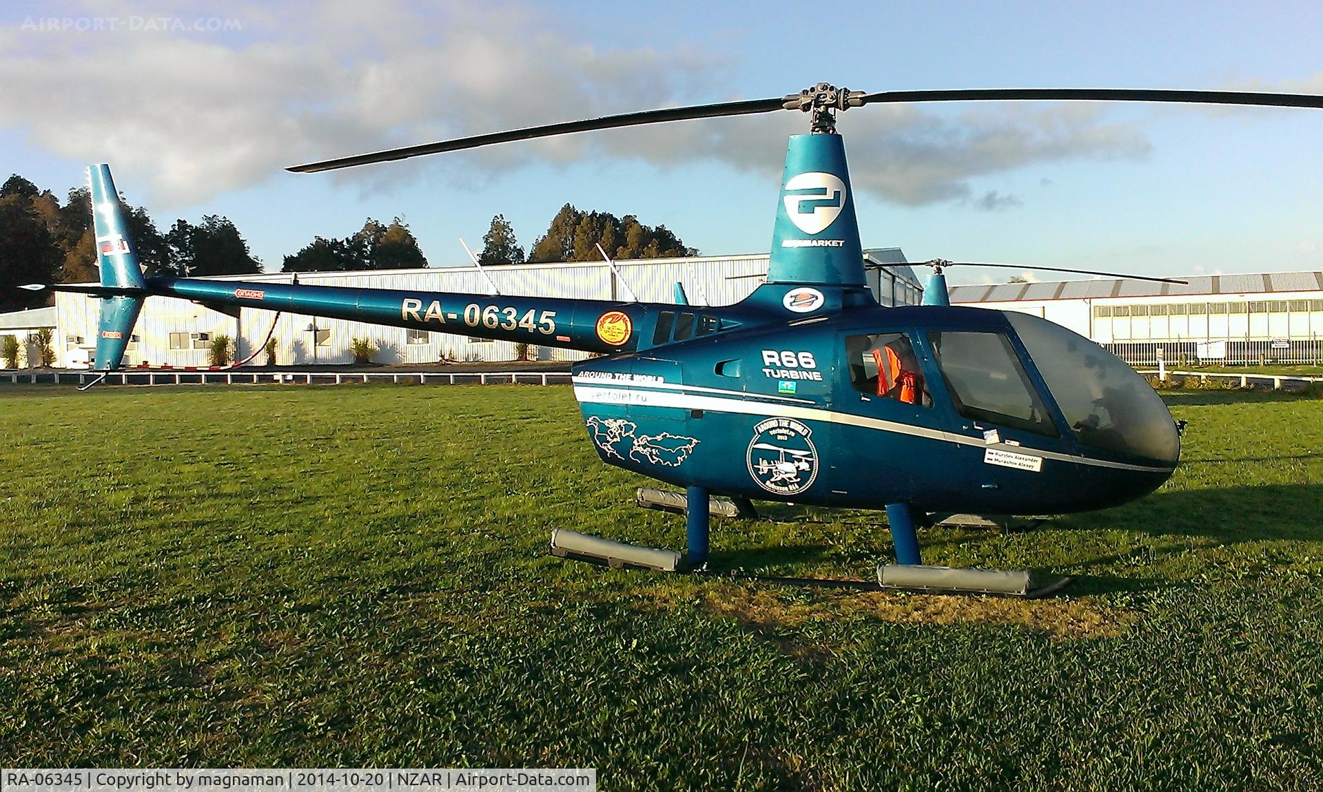 RA-06345, Robinson R66 Turbine C/N 0323, At Ardmore having arrived in NZ last evening.