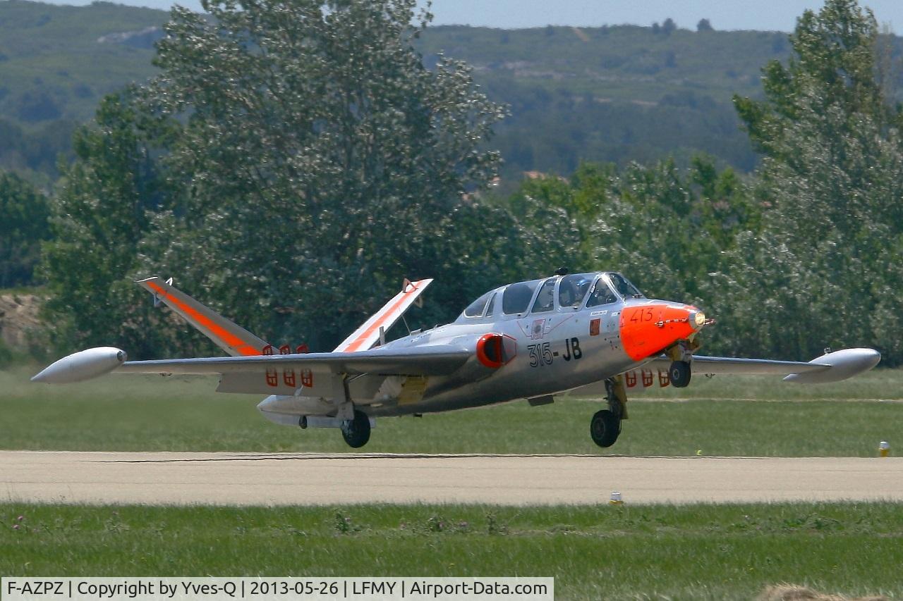 F-AZPZ, 1963 Fouga CM-170 Magister C/N 413, Fouga CM-170 Magister, Landing rwy 34, Salon de Provence Air Base 701 (LFMY) Open day 2013