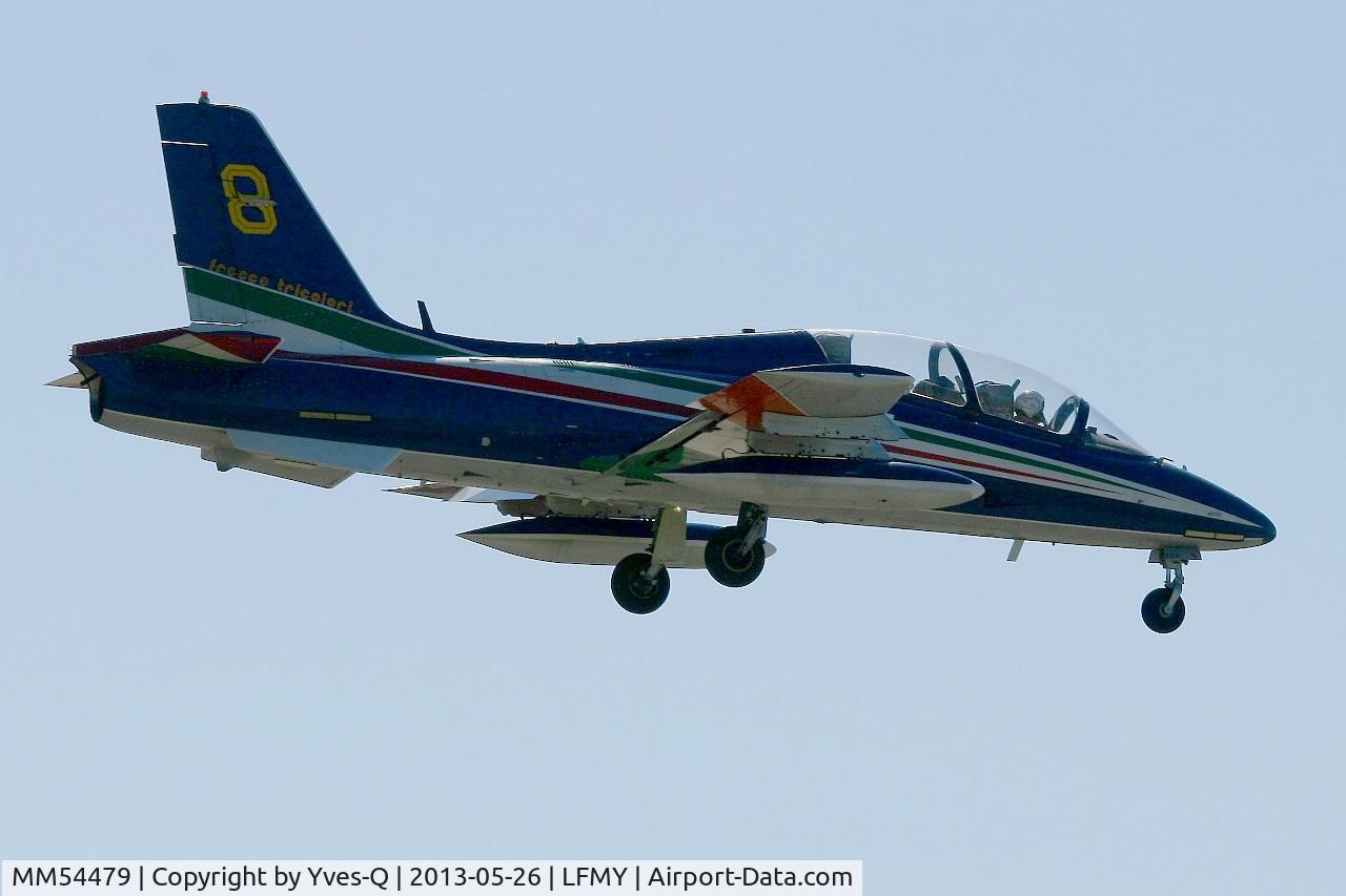 MM54479, Aermacchi MB-339PAN C/N 6674/069/AD008, Italian Air Force Aermacchi MB-339PAN, Number 8 in may 2013, Frecce Tricolori aerobatic team, Salon De Provence Air Base 701 (LFMY) Open day 2013