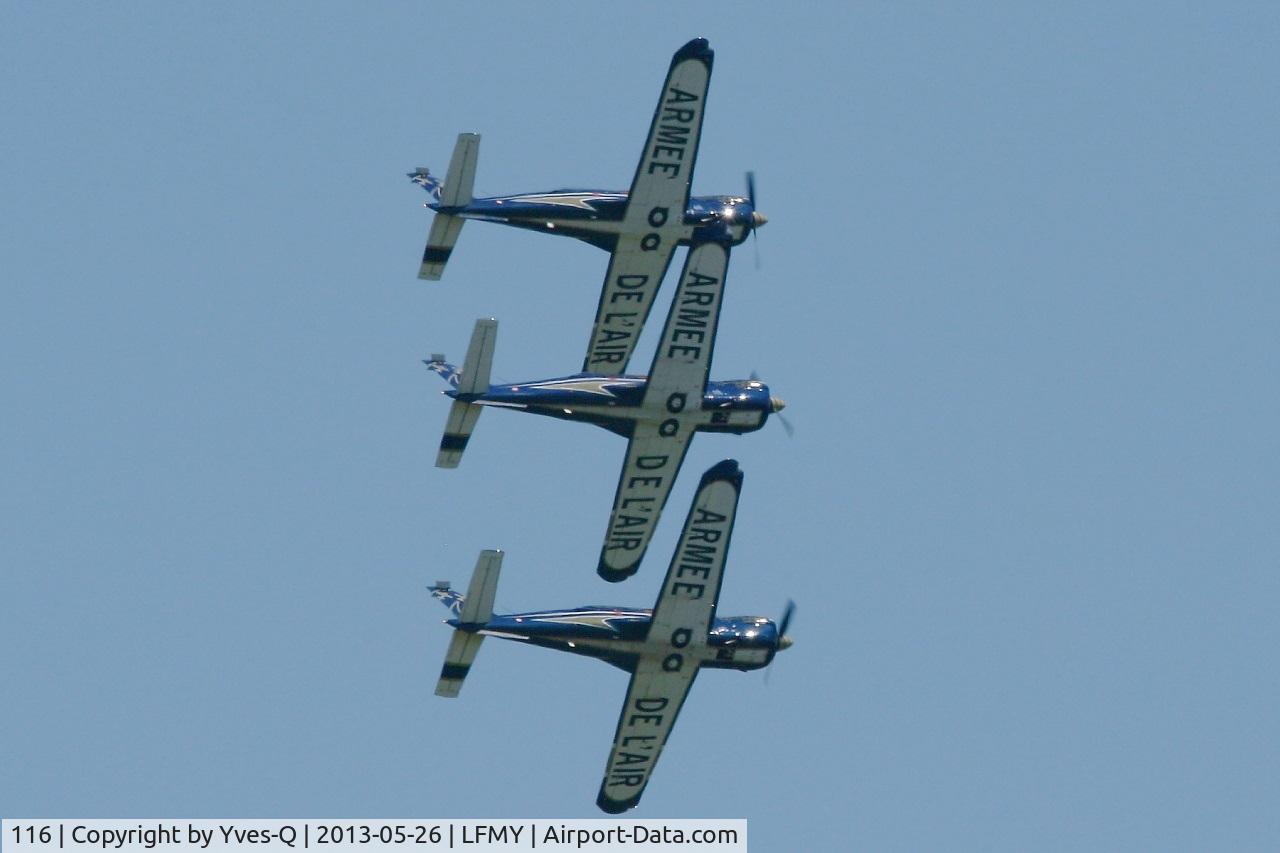 116, Socata TB-30 Epsilon C/N 116, Socata TB30 Epsilon (F-SEYG), French Air Force Aerobatic Team Cartouche Doré, Salon de Provence Air Base 701 (LFMY) Open day 2013