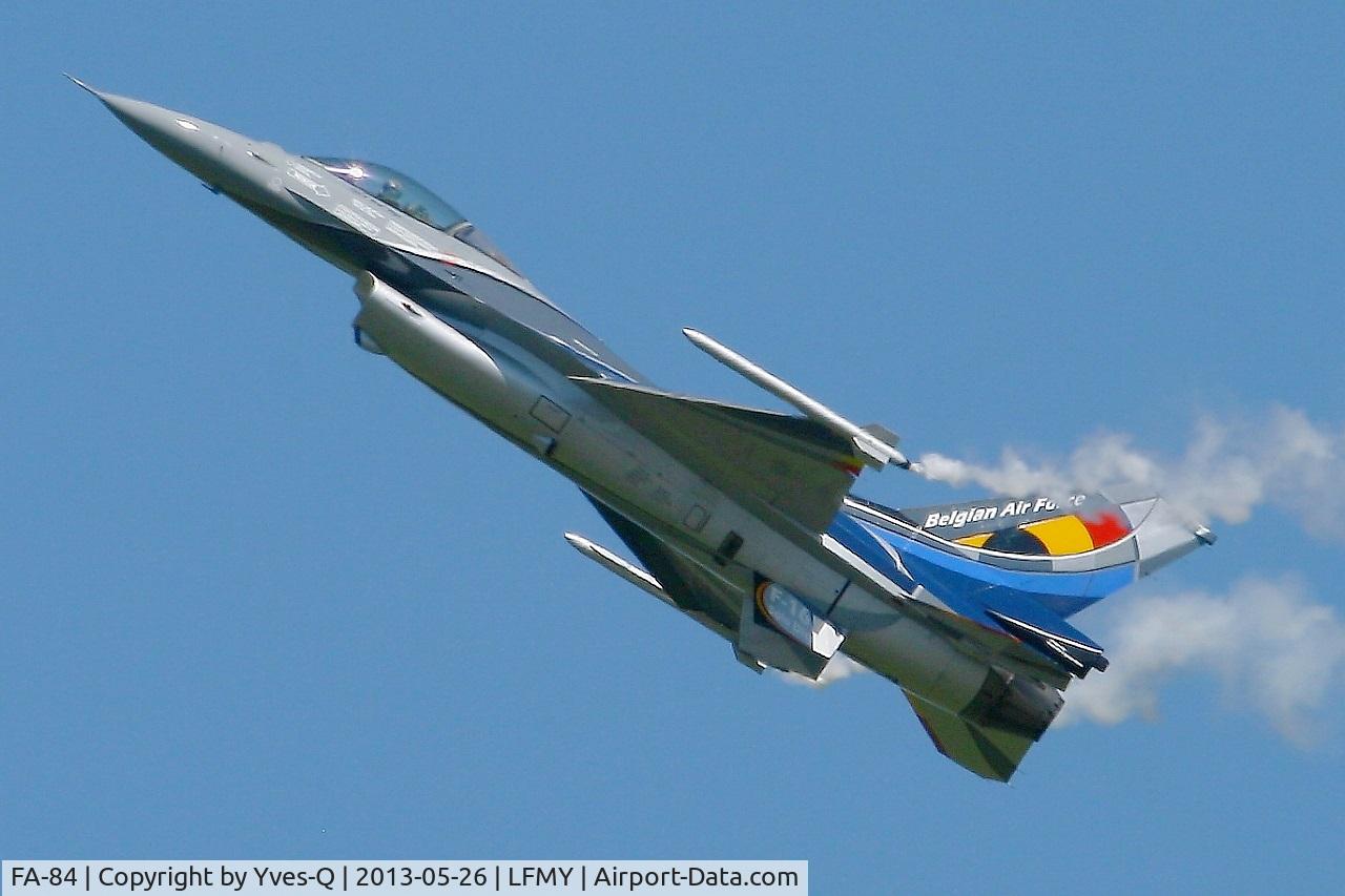 FA-84, 1980 SABCA F-16AM Fighting Falcon C/N 6H-84, Belgian Air Force General Dynamics SABCA F-16AM  Fighting Falcon, Solo display, Salon de Provence Air Base 701 (LFMY) Open day 2013
