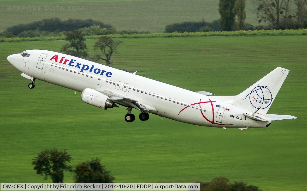 OM-CEX, 1991 Boeing 737-436 C/N 25839, departure via RW27 to Malaga