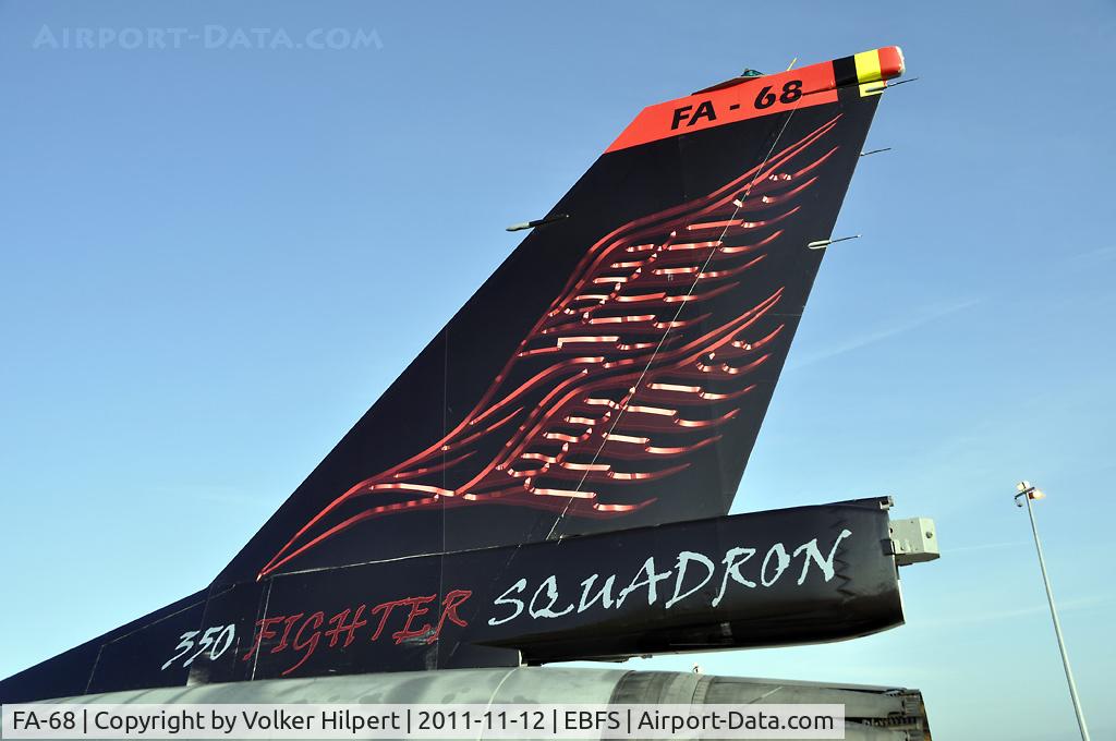 FA-68, SABCA F-16AM Fighting Falcon C/N 6H-68, at Florennes