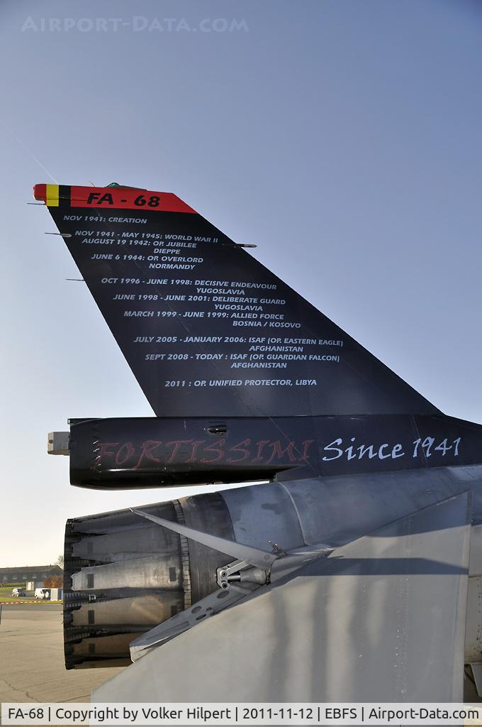 FA-68, SABCA F-16AM Fighting Falcon C/N 6H-68, right side