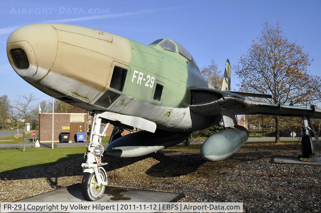 FR-29, 1951 Republic RF-84F Thunderflash C/N 160, at Florennes