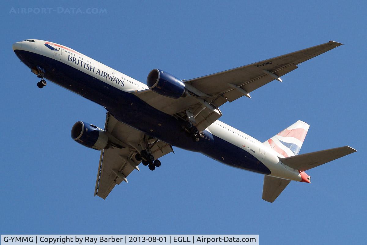 G-YMMG, 2000 Boeing 777-236/ER C/N 30308, Boeing 777-236ER [30308] (British Airways) Home~G 01/08/2013. On approach 27R.