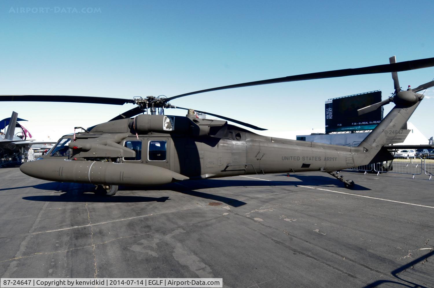 87-24647, Sikorsky UH-60A Black Hawk C/N 70.1187, On static display at FIA 2014.