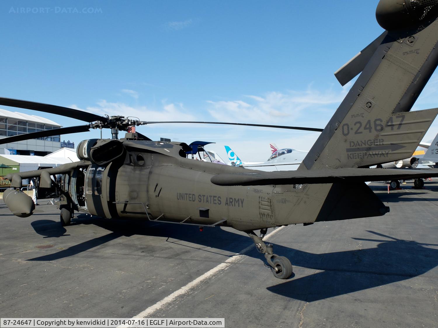 87-24647, Sikorsky UH-60A Black Hawk C/N 70.1187, On static display at FIA 2014.
