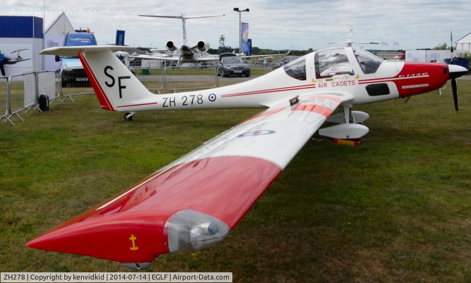 ZH278, Grob G-109B Vigilant T1 C/N 6510, On static display at FIA 2014.