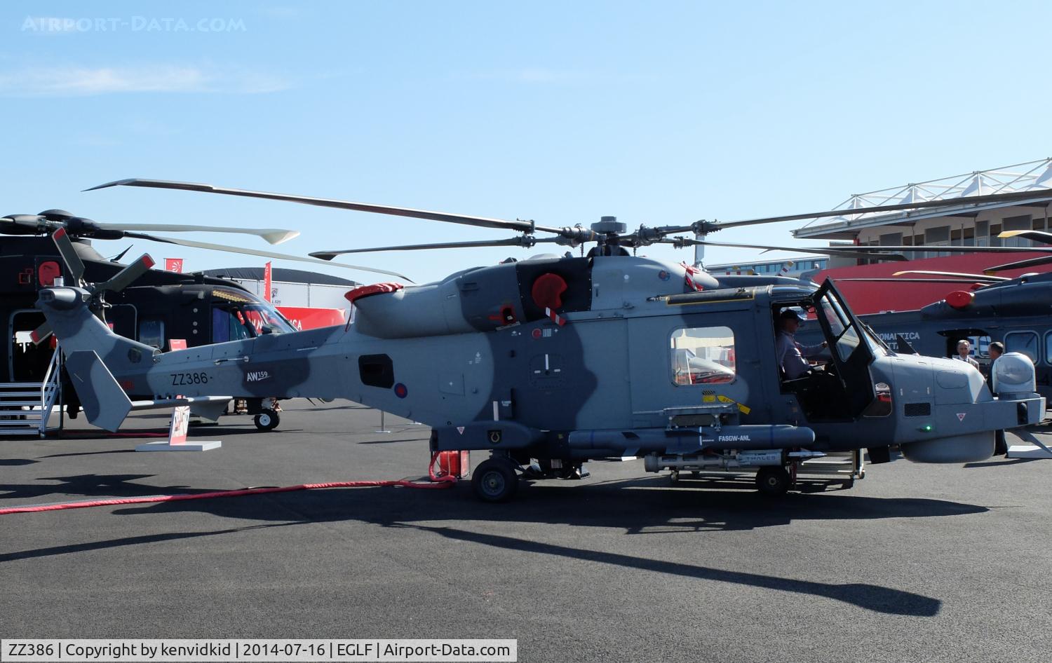 ZZ386, 2014 AgustaWestland AW-159 Wildcat AH.1 C/N 505/BRH23, On static display at FIA 2014.