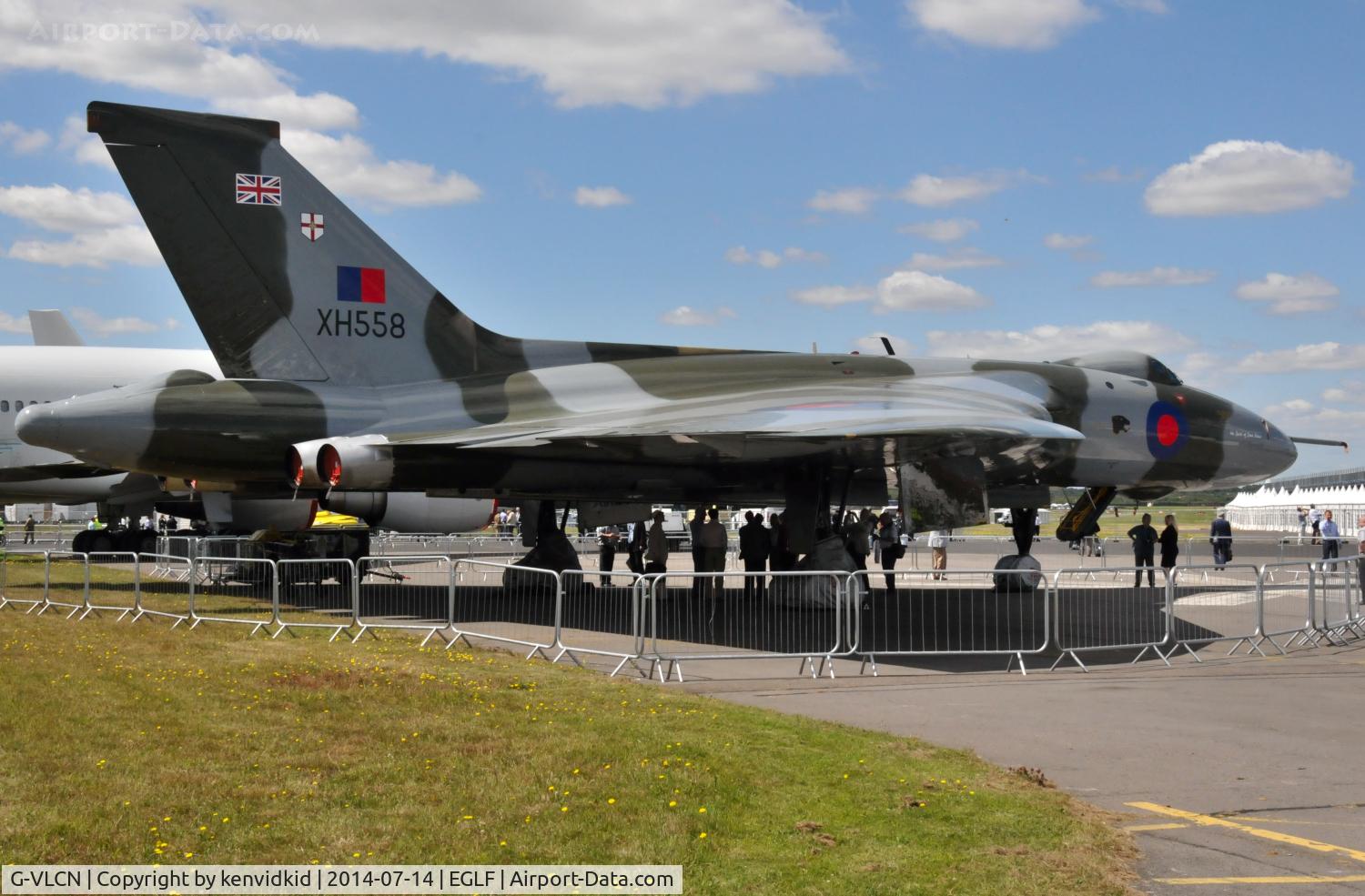 G-VLCN, 1960 Avro Vulcan B.2 C/N Set 12, On static display at FIA 2014.