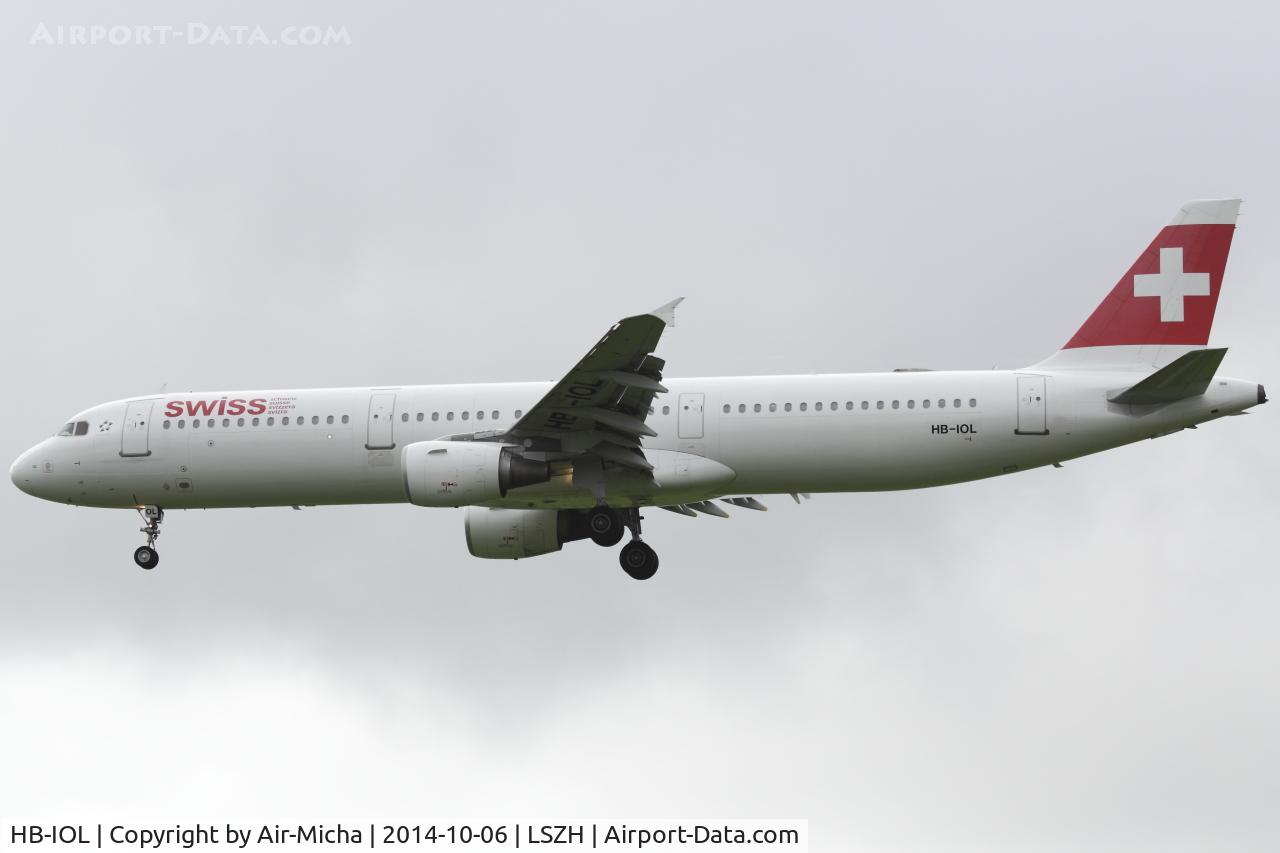 HB-IOL, 1999 Airbus A321-111 C/N 1144, Swissair