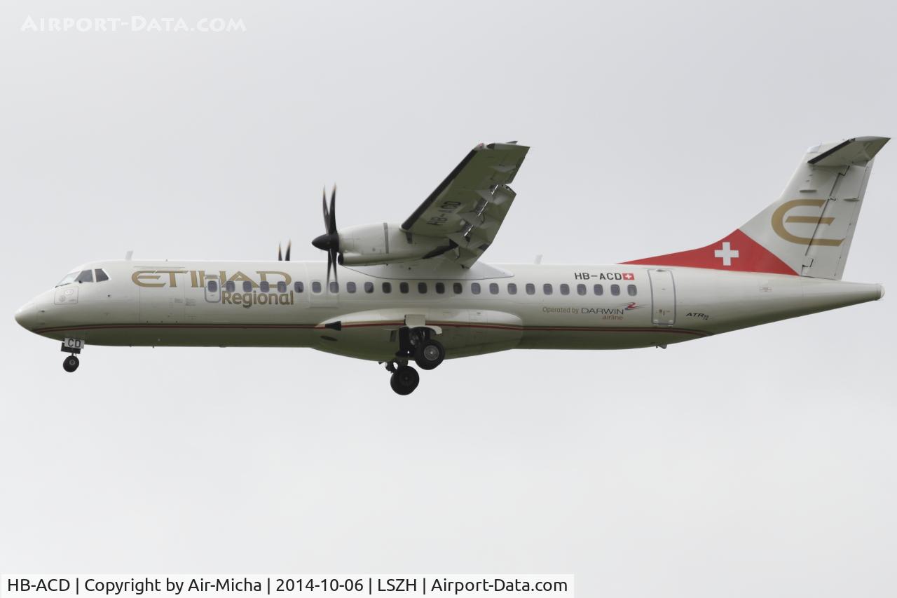 HB-ACD, 2001 ATR 72-212A C/N 668, Etihad Regional
