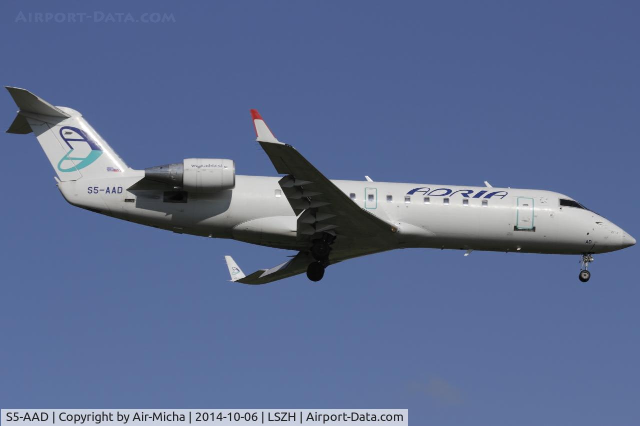 S5-AAD, 1997 Canadair CRJ-200LR (CL-600-2B19) C/N 7166, Adria Airways