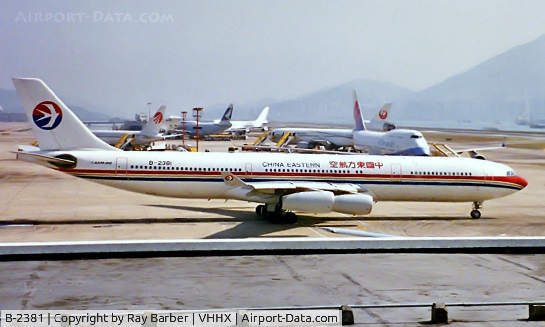 B-2381, 1996 Airbus A340-313X C/N 131, Airbus A340-313X [131] (China Eastern Airlines) Hong Kong Kai-Tak~B 31/10/1997
