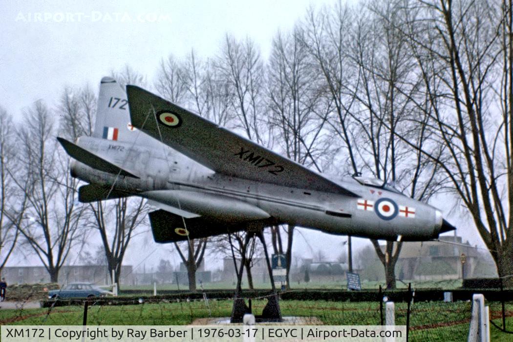 XM172, 1960 English Electric Lightning F.1A C/N 95059, English Electric Lightning F.1A [95059] (Royal Air Force) RAF Coltishall~G 17/03/1976. From a slide.