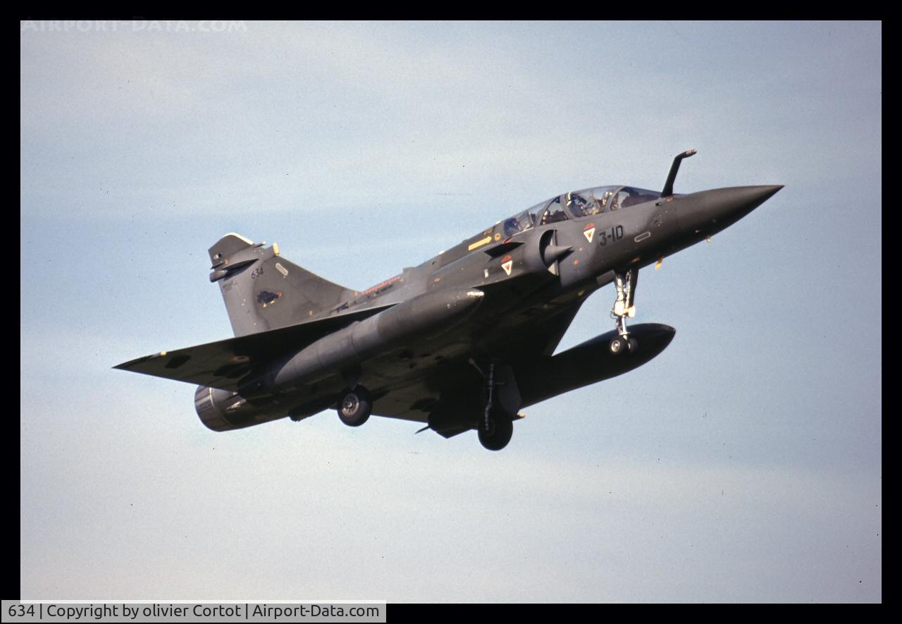634, Dassault Mirage 2000D C/N 436, Nancy airbase in the 90's