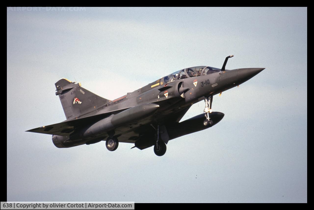 638, Dassault Mirage 2000D C/N 443, Nancy airbase in the 90's
