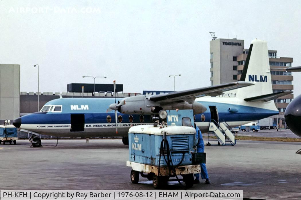 PH-KFH, 1964 Fokker F-27-200 Friendship C/N 10256, Fokker F.27-200 Friendship [10256] (N.L.M.) Amsterdam-Schiphol~PH 12/08/1976. From a slide.
