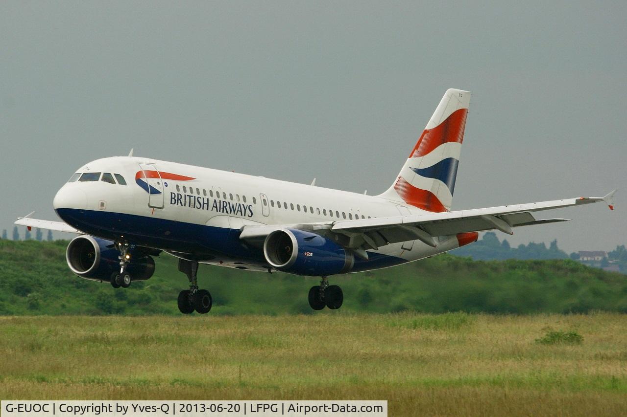 G-EUOC, 2001 Airbus A319-131 C/N 1537, Airbus A319-131, Landing Rwy 26L, Roissy Charles De Gaulle Airport (LFPG-CDG)