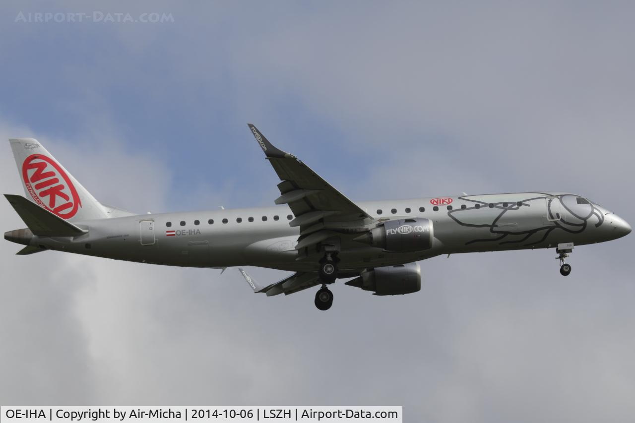 OE-IHA, 2009 Embraer 190LR (ERJ-190-100LR) C/N 19000285, Niki Fly