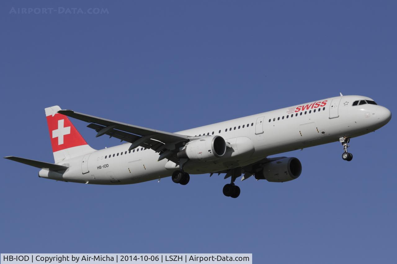 HB-IOD, 1995 Airbus A321-111 C/N 522, Swissair