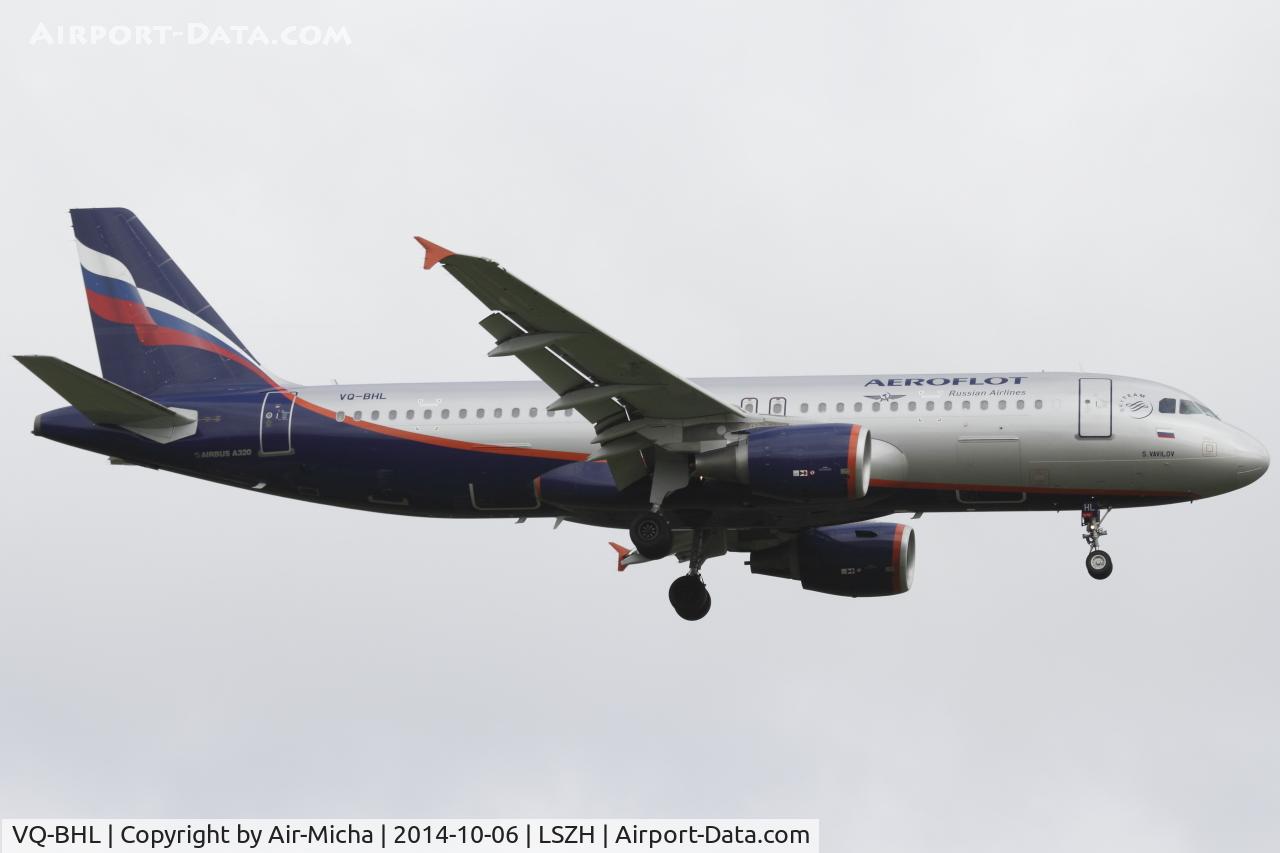 VQ-BHL, 2010 Airbus A320-214 C/N 4453, Aeroflot