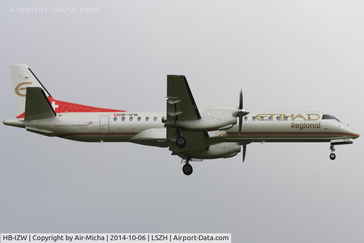 HB-IZW, 1996 Saab 2000 C/N 2000-039, Etihad Regional