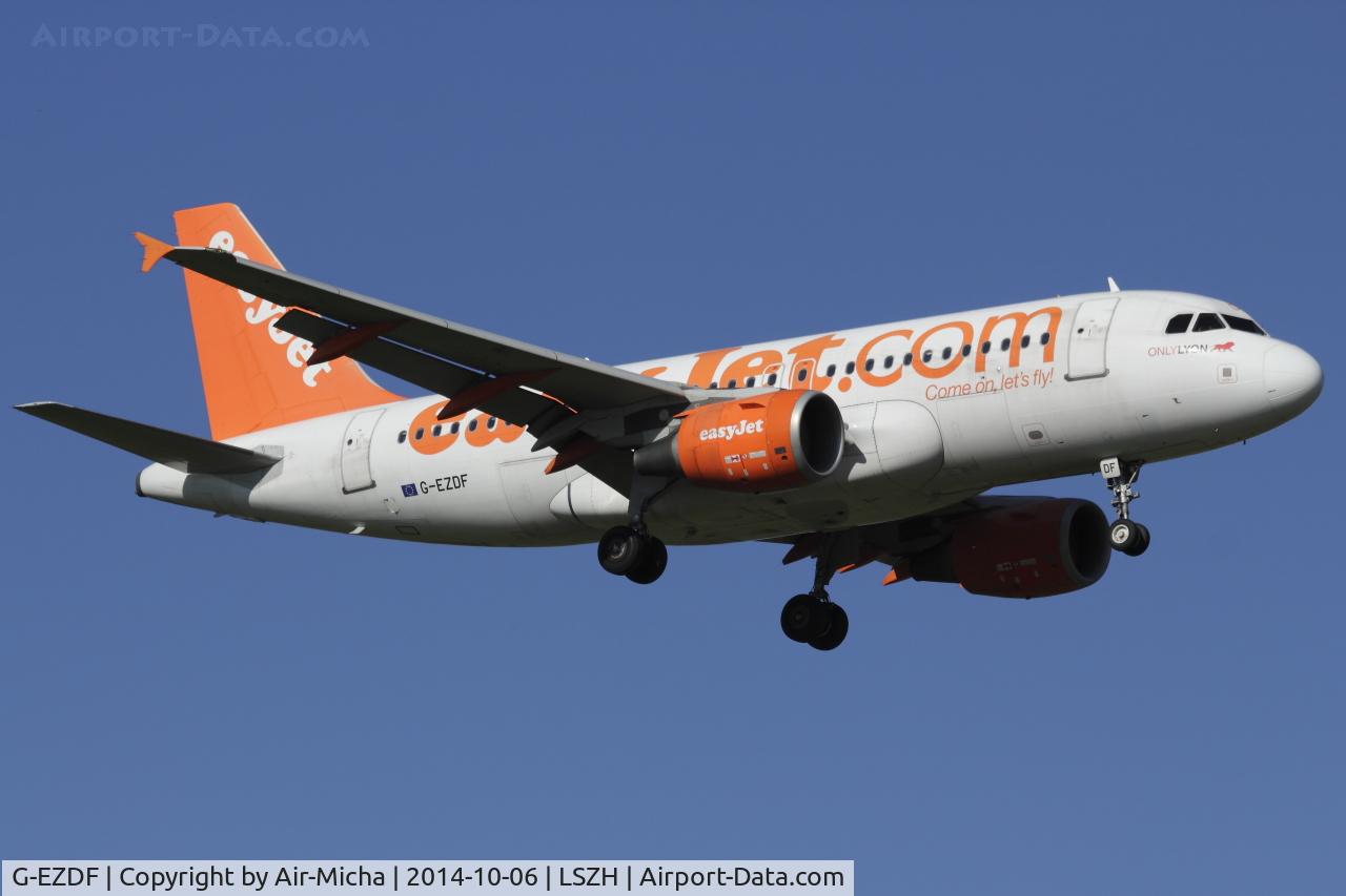 G-EZDF, 2008 Airbus A319-111 C/N 3432, EasyJet