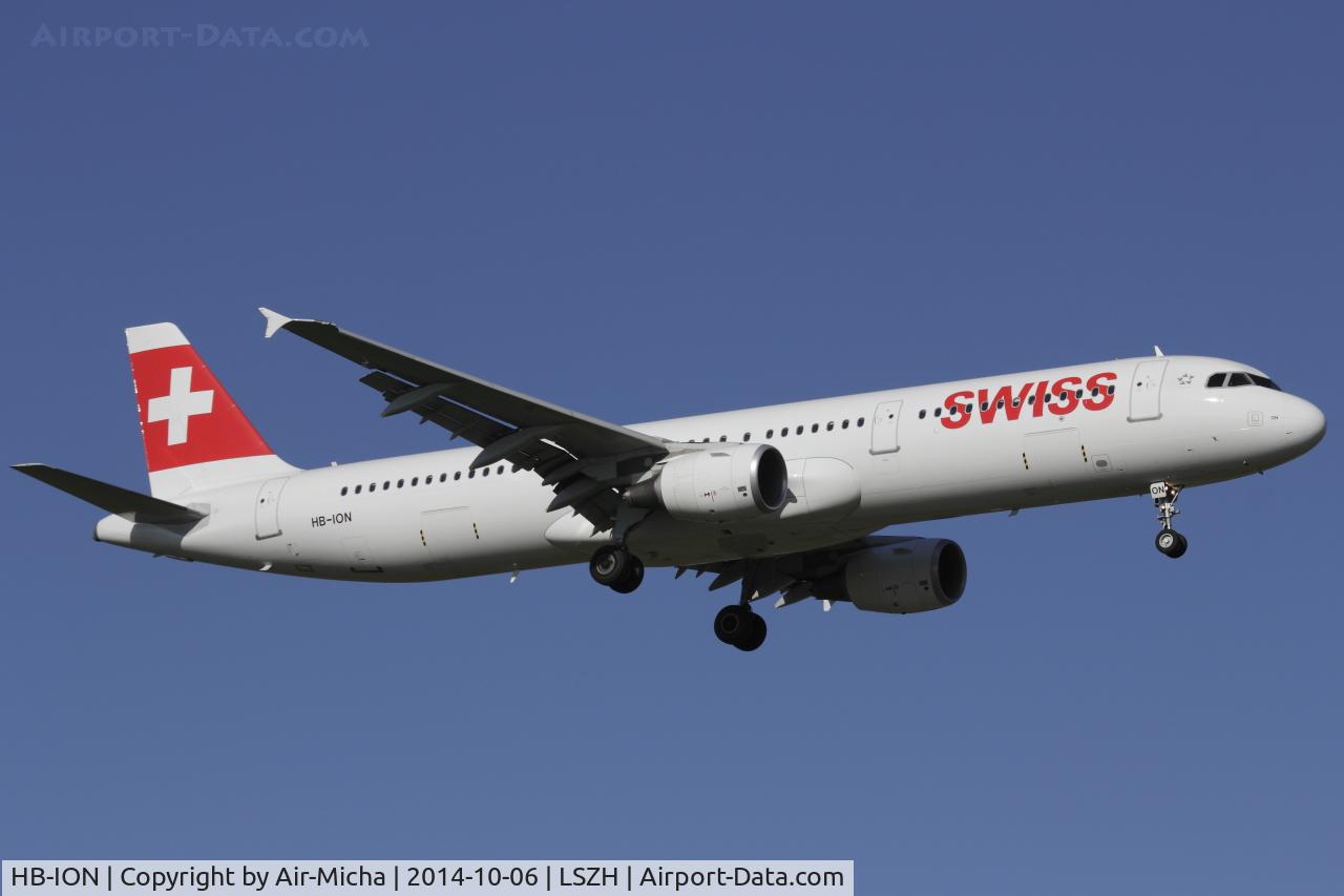 HB-ION, 2013 Airbus A321-212 C/N 5567, Swissair