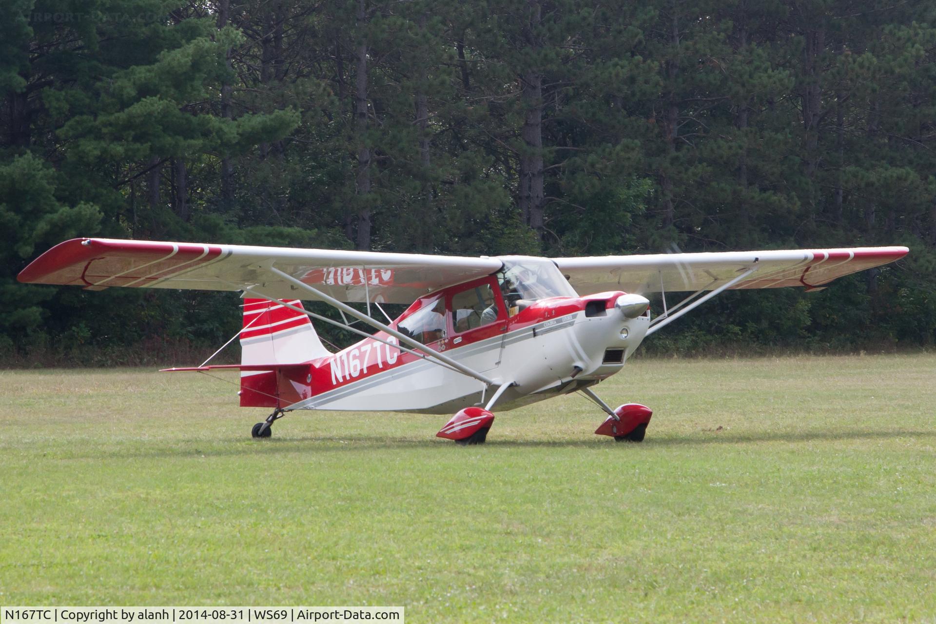 N167TC, 2001 American Champion 7GCBC C/N 1304-2000, Taxying to the hold for departure from Log Cabin Airport
