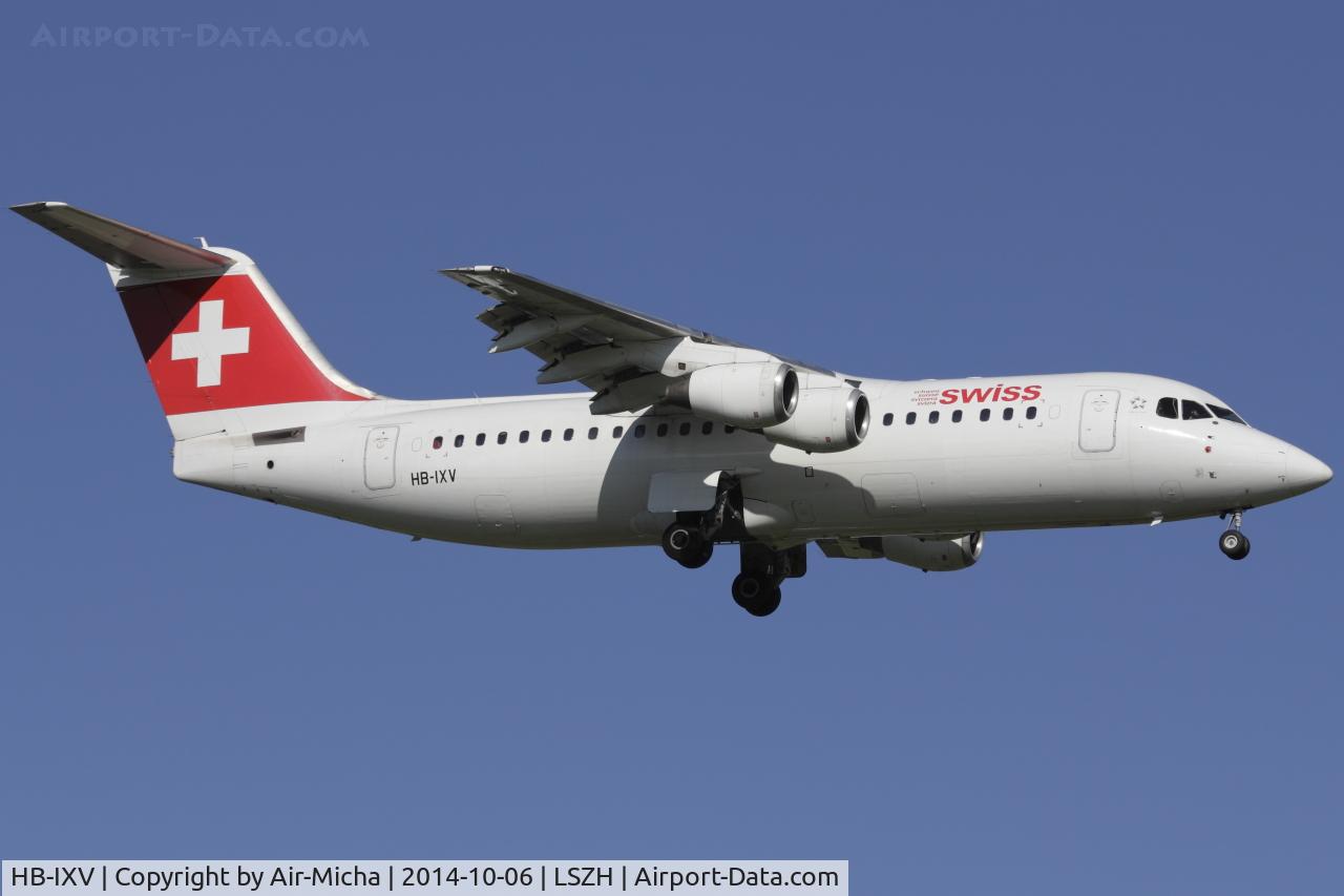 HB-IXV, 1995 British Aerospace Avro 146-RJ100 C/N E3274, Swissair