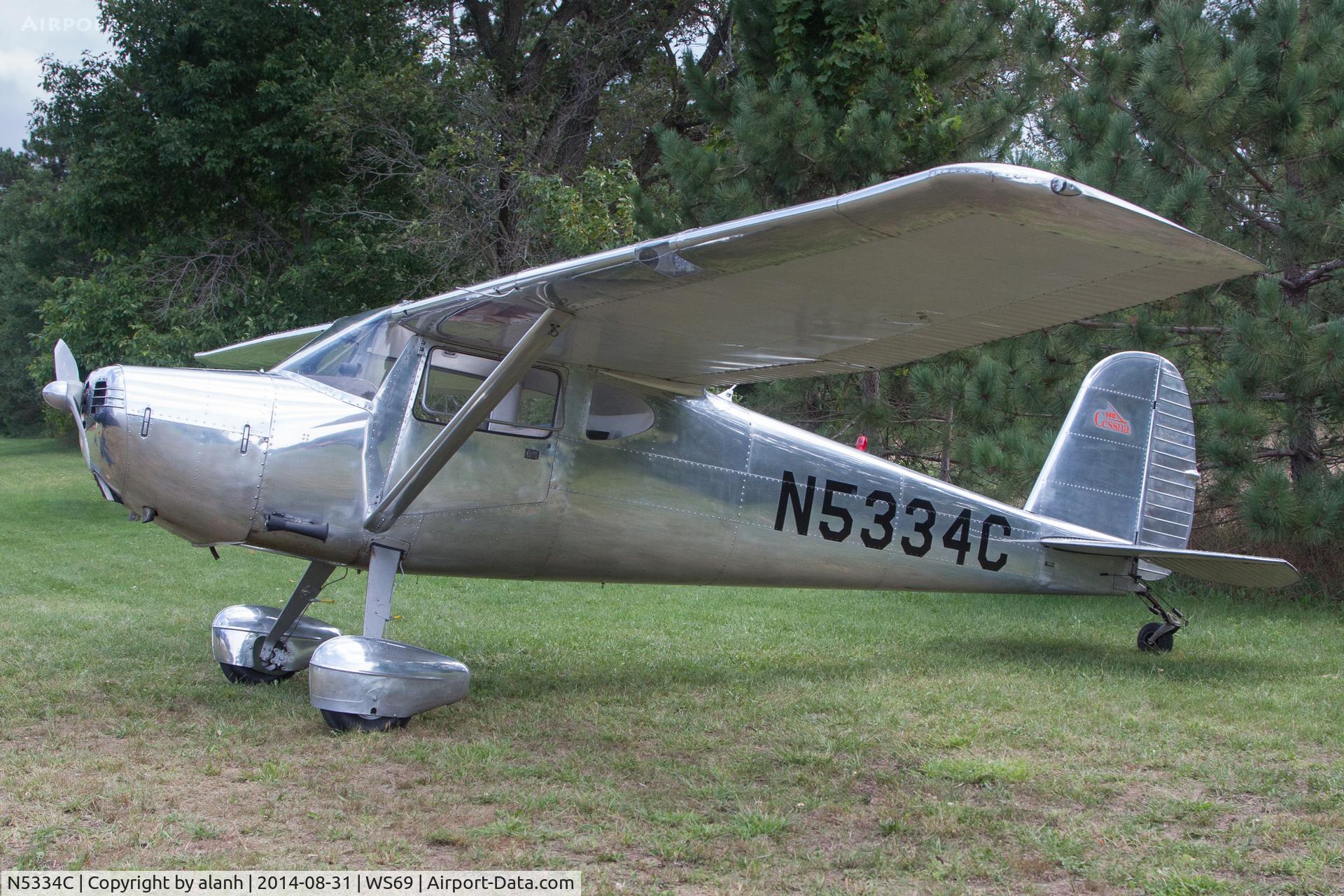 N5334C, 1950 Cessna 140A C/N 15563, At the Log Cabin Fly-in