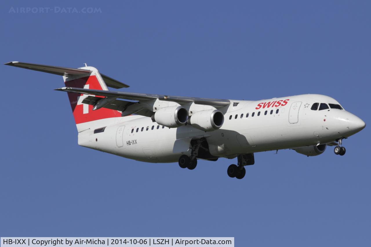 HB-IXX, 1995 British Aerospace Avro 146-RJ100 C/N E3262, Swissair