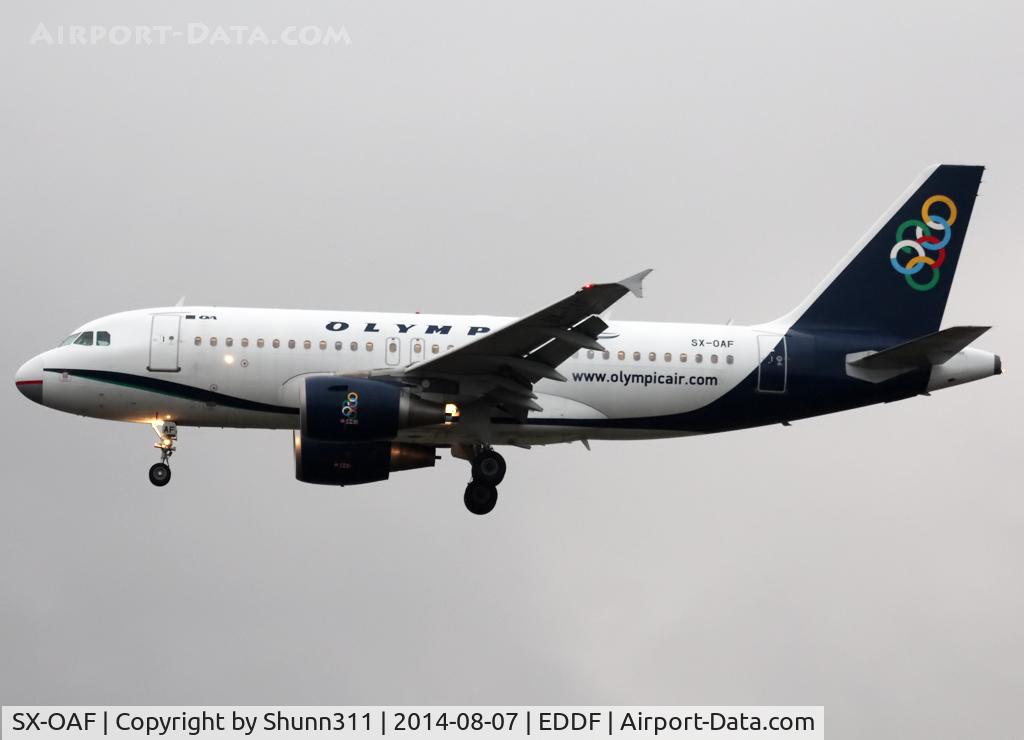 SX-OAF, 2009 Airbus A319-112 C/N 3895, Landing rwy 25L