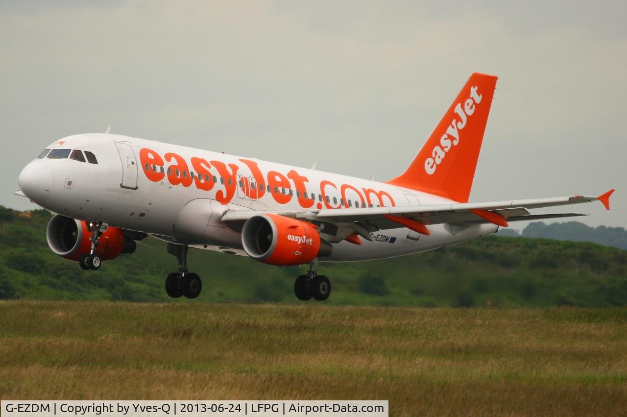 G-EZDM, 2008 Airbus A319-111 C/N 3571, Airbus A319-111, Landing Rwy 26L, Roissy Charles De Gaulle Airport (LFPG-CDG)