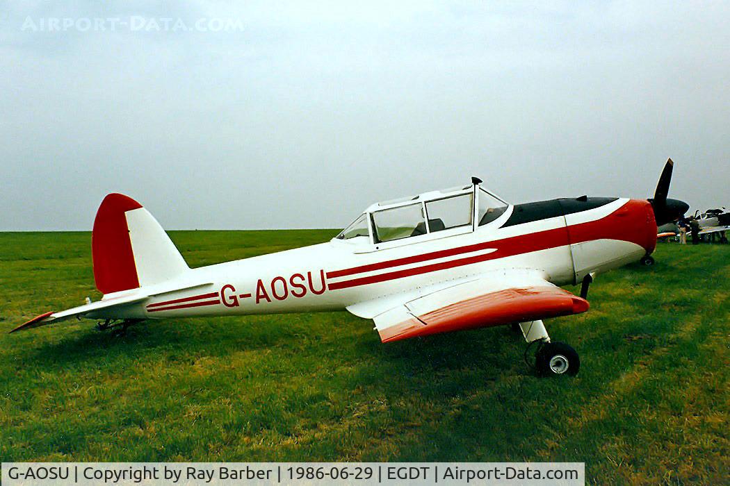 G-AOSU, 1950 De Havilland DHC-1 Chipmunk 22 (Lycoming) C/N C1/0217, De Havilland Canada DHC-1 Chipmunk 22 [C1/0217] Wroughton~G 29/06/86
