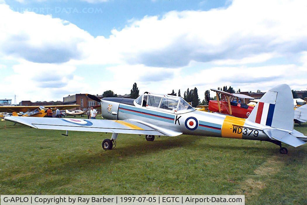 G-APLO, 1950 De Havilland DHC-1 Chipmunk T.10 C/N C1/0144, De Havilland Canada DHC-1 Chipmunk 22A [C1/0144] Cranfield ~G 05/07/1997
