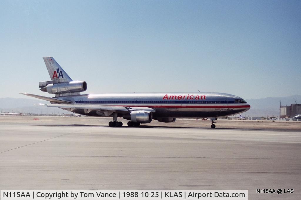 N115AA, 1972 McDonnell Douglas DC-10-10 C/N 46513, American Airlines DC-10 N115AA taxis at Las Vegas