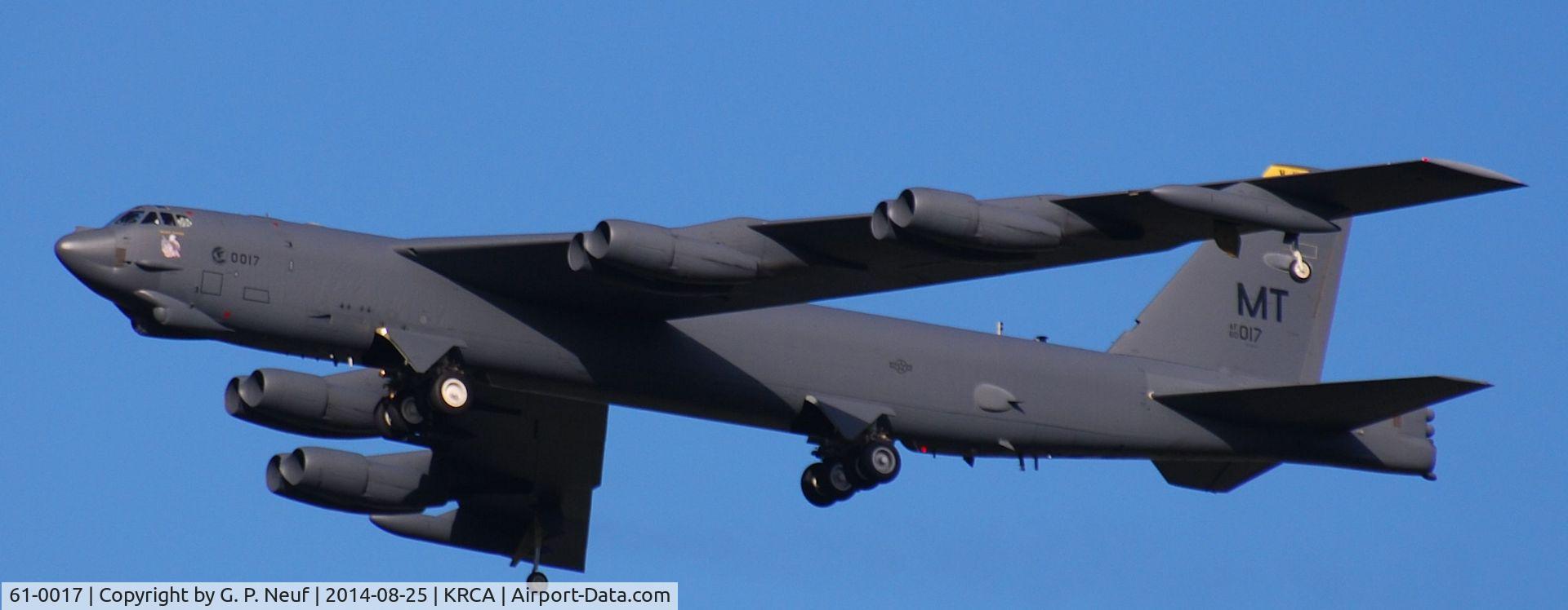 61-0017, 1961 Boeing B-52H Stratofortress C/N 464444, Approach to runway 31, Ellsworth AFB.