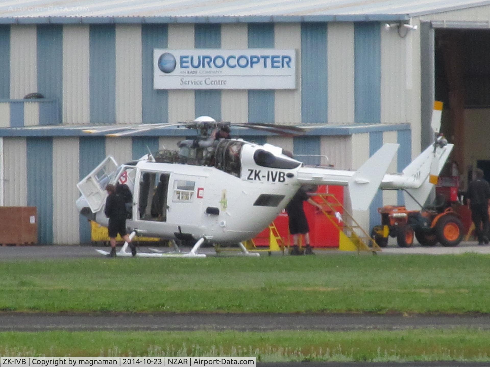 ZK-IVB, Eurocopter-Kawasaki BK-117A-4 C/N 7061, Outside airwork at Ardmore