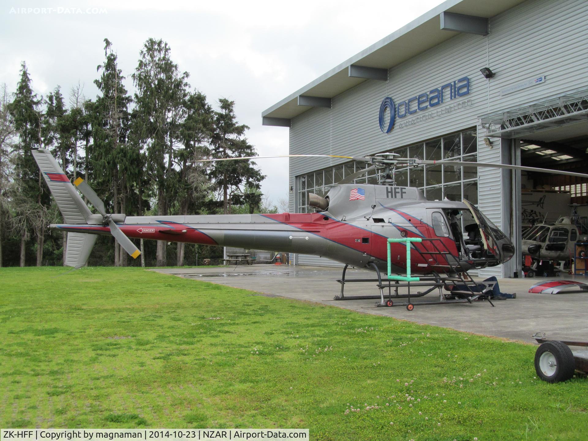 ZK-HFF, Eurocopter AS-350B-2 Ecureuil Ecureuil C/N 4967, Now wearing its NZ reg (ex. N351BE) AS350 c/n 4967